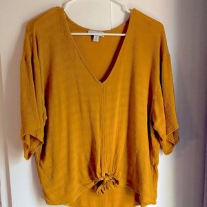 SOLD— Allison Joy golden yellow tee with tie